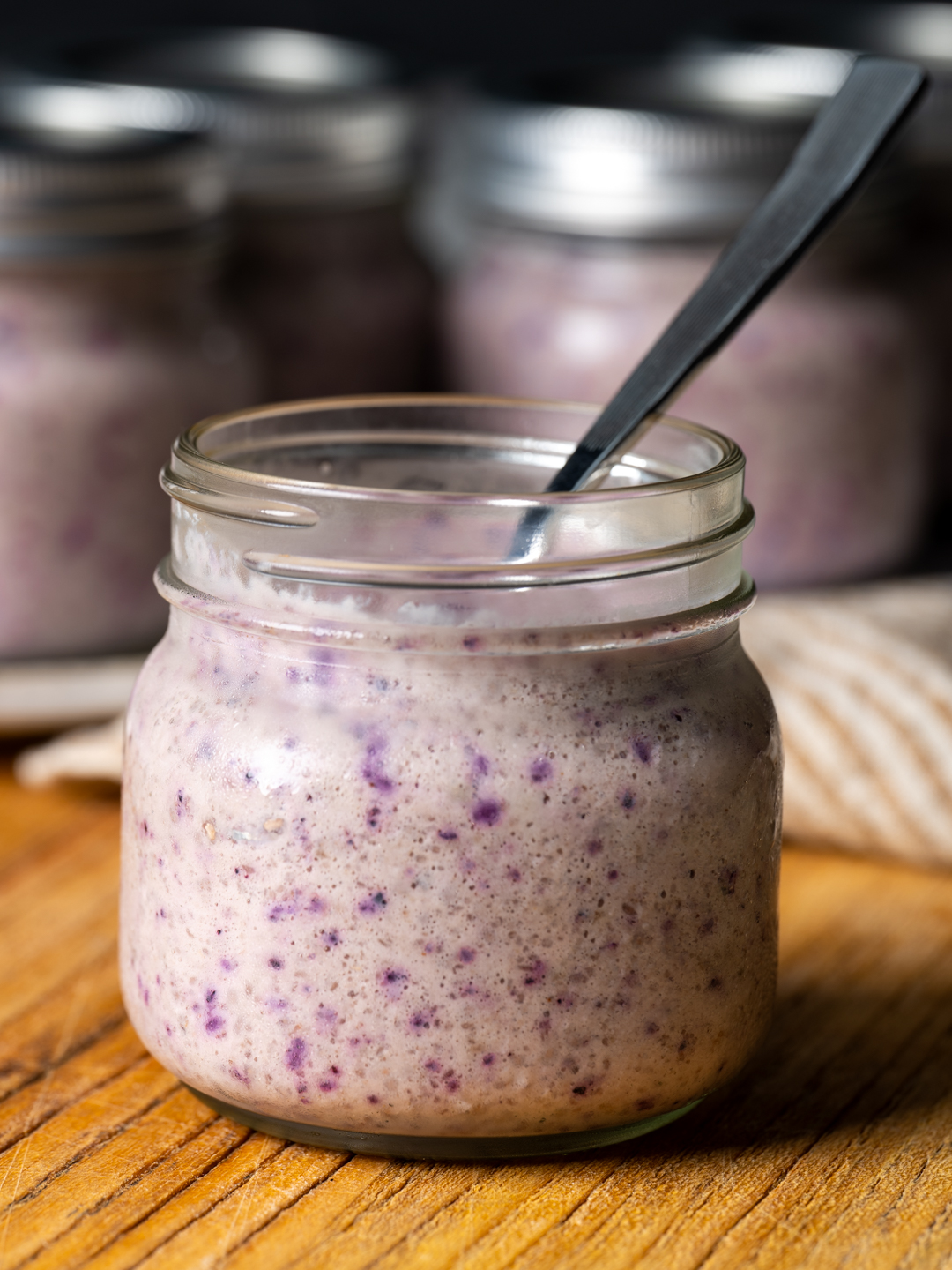 Blueberry Chia Seed Protein Pudding