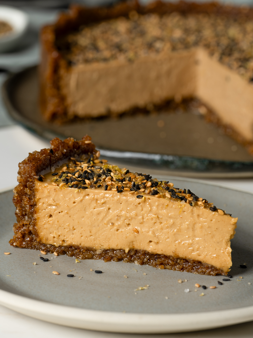 High Protein Date and Honey Cheesecake