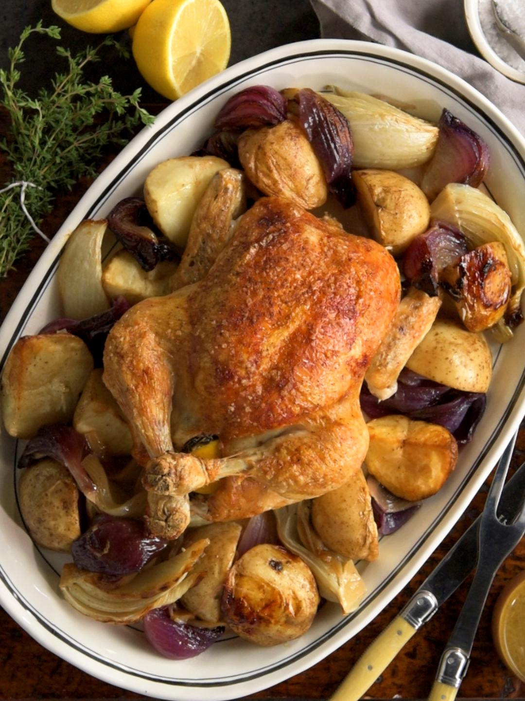 Ultimate Roast Chicken with Fennel and Potatoes