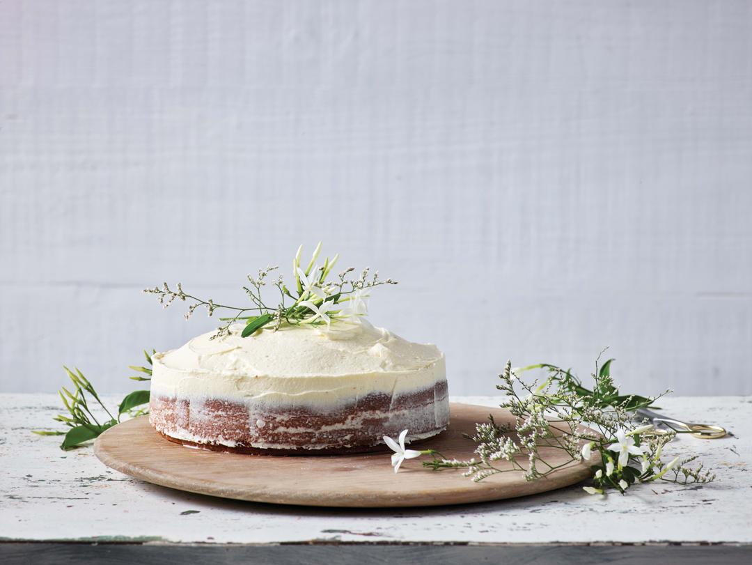 Berry Vanilla Naked Cake with Lemon Whipped Cream - A Latte Food