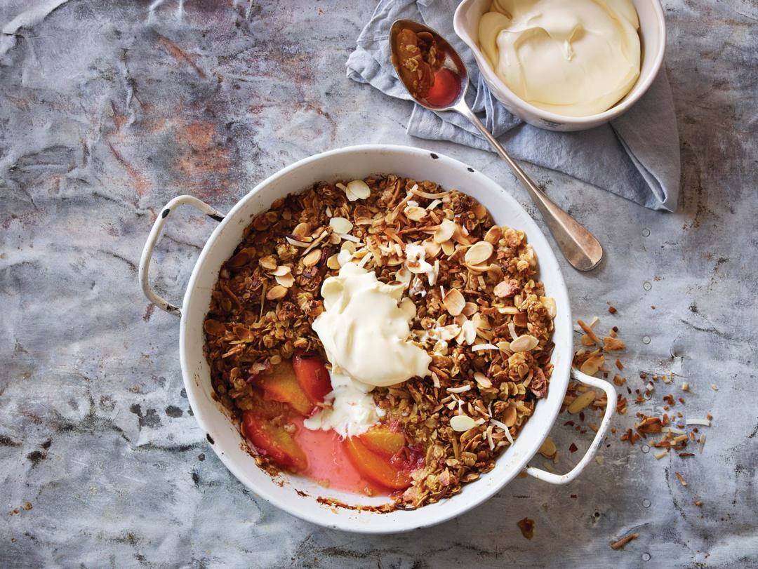 Peach and Cinnamon Crumble