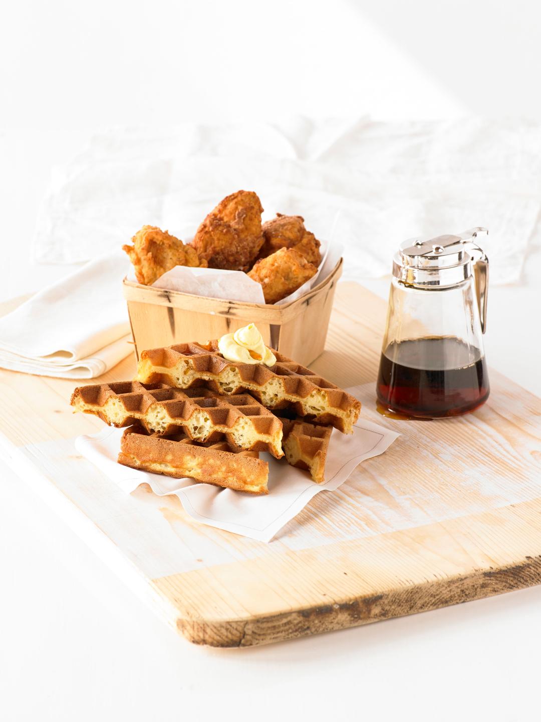 Fried Chicken with Buttermilk Waffles