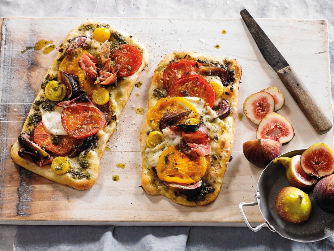 Tomato, Basil and Fig Pizza