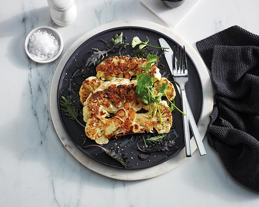 Cauliflower Steak with Red Zhug Sauce