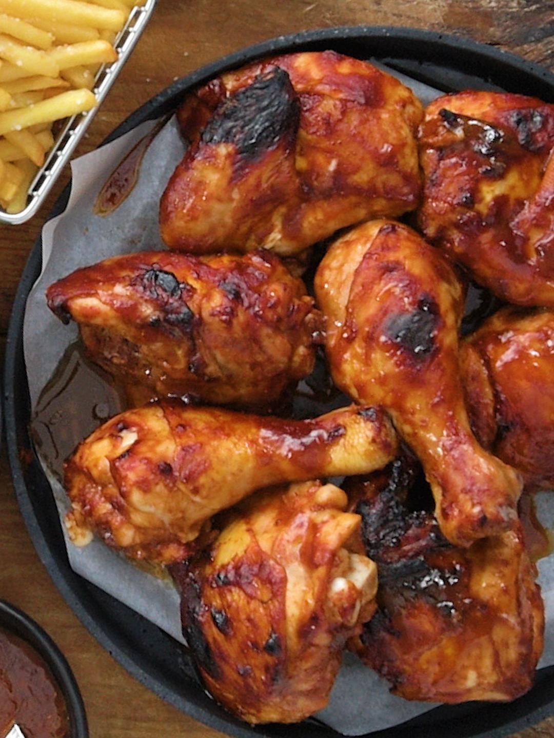 Air-Fried Sticky Barbecue Chicken