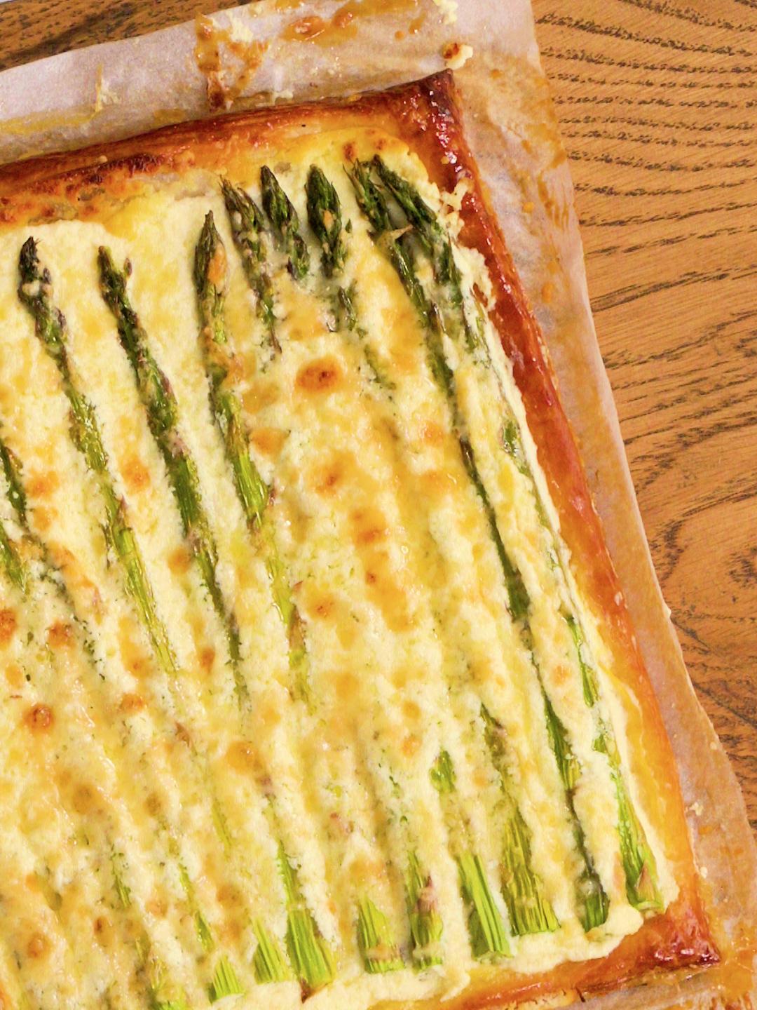 Asparagus and Goat Cheese Free-Form Tart 