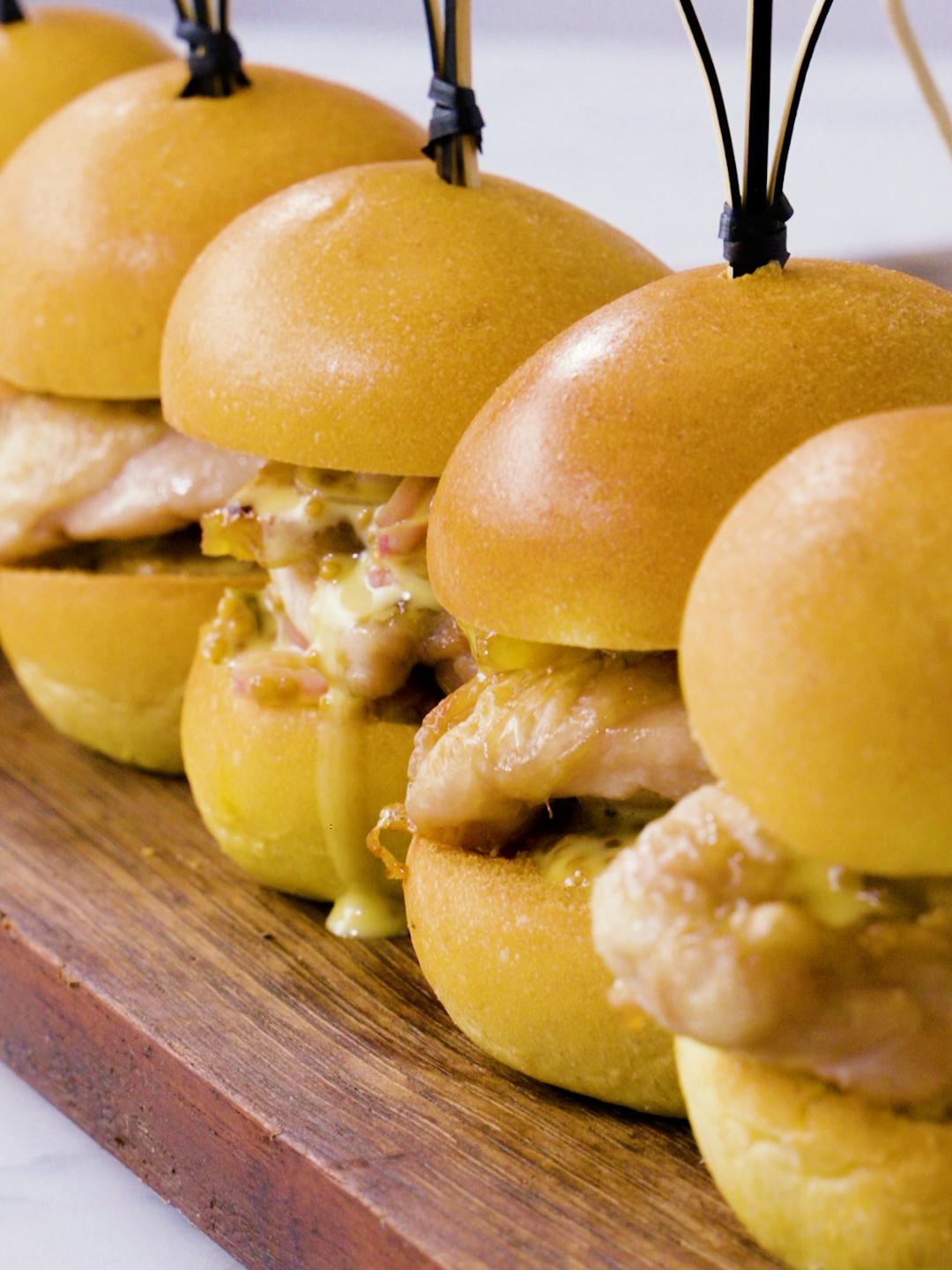 Chicken and Caramelized Pineapple Sliders