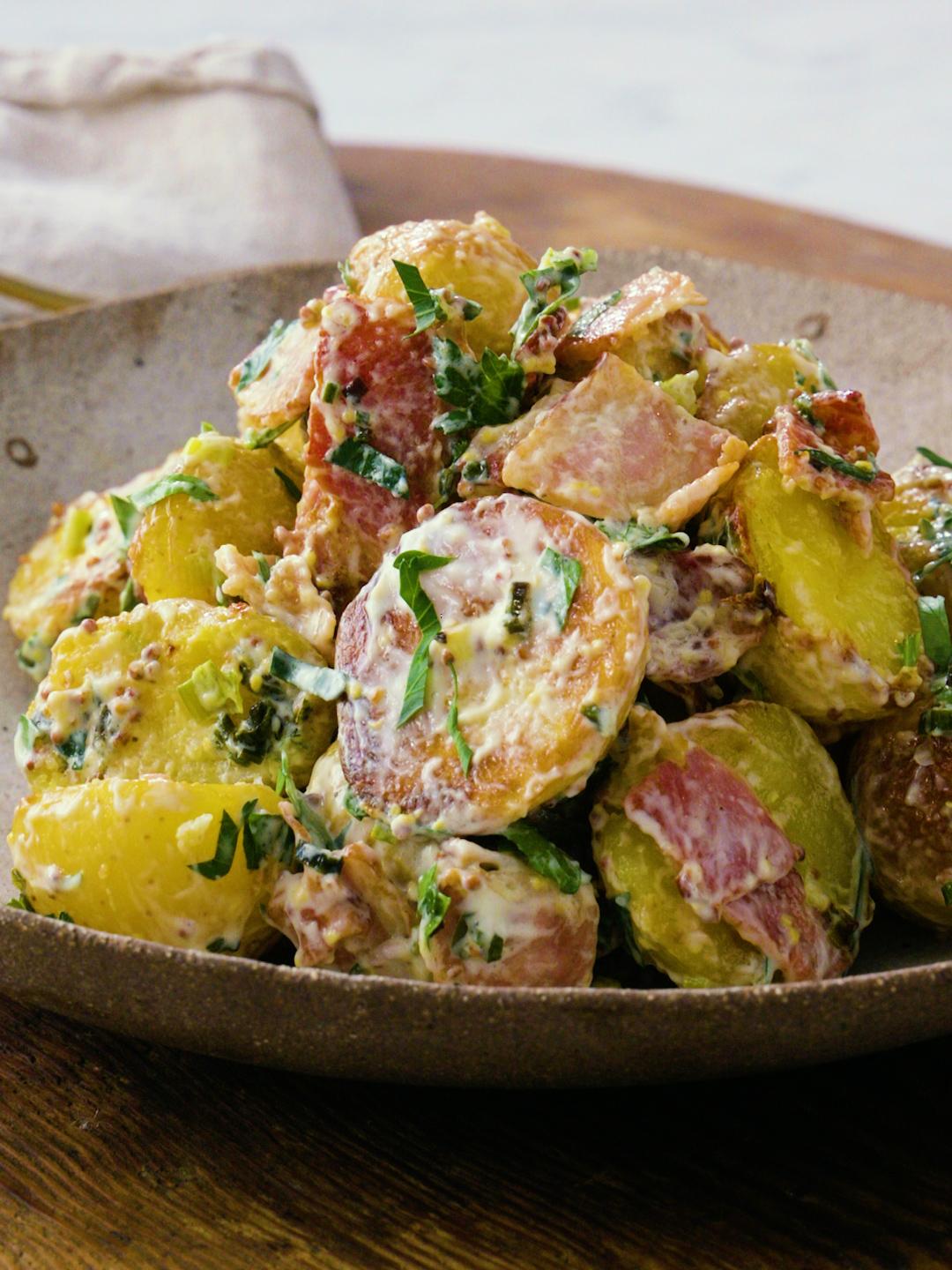 Air-Fried Potato and Bacon Salad 