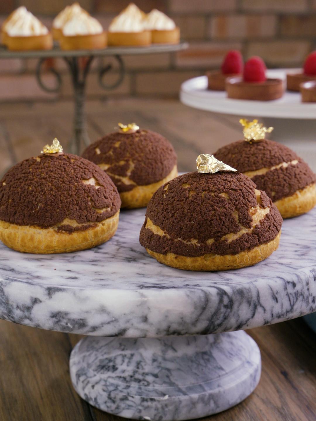 Chocolate and Earl Grey Cream Puff 