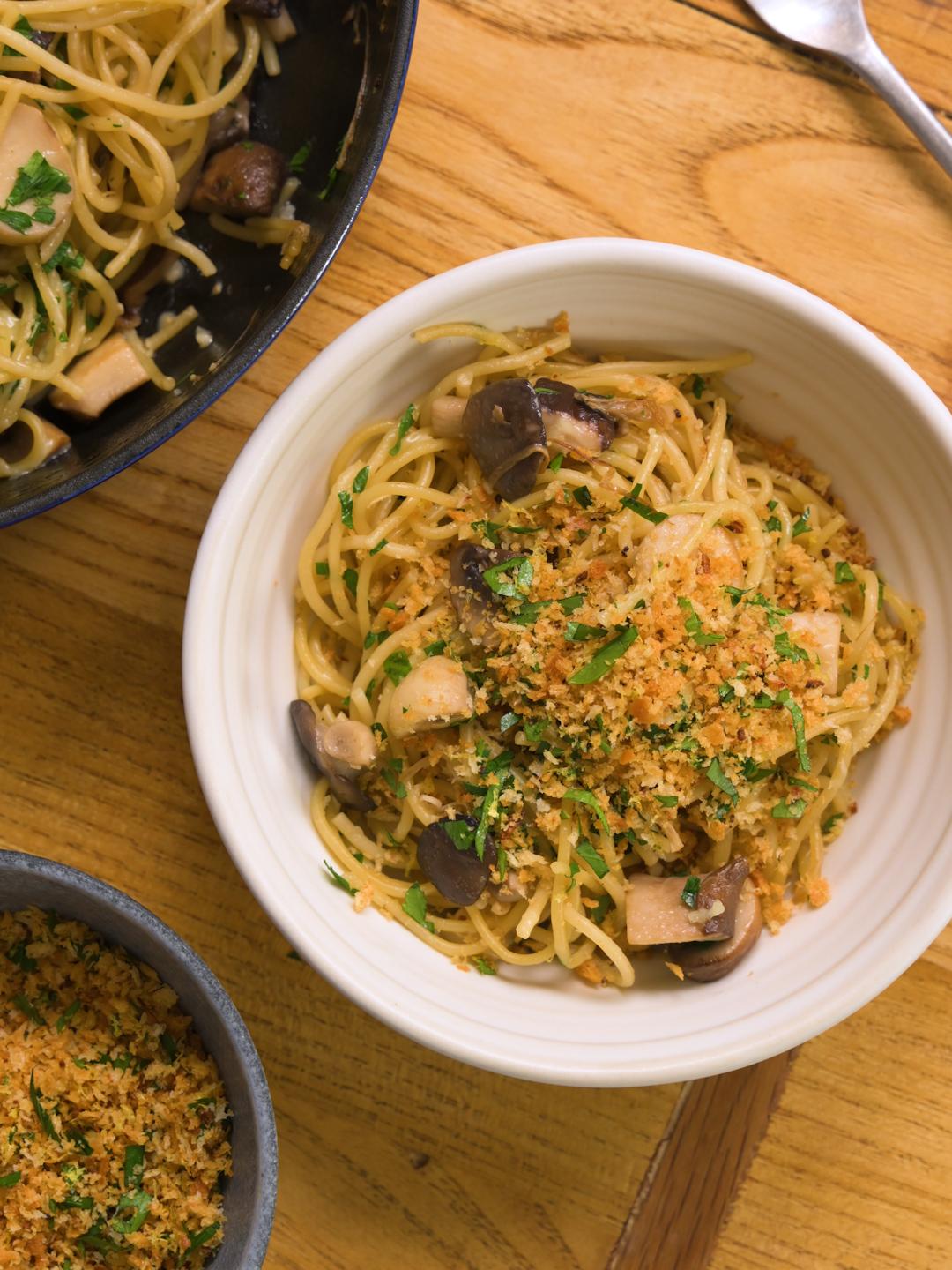 Mushroom and Pangrattato Pasta Helper