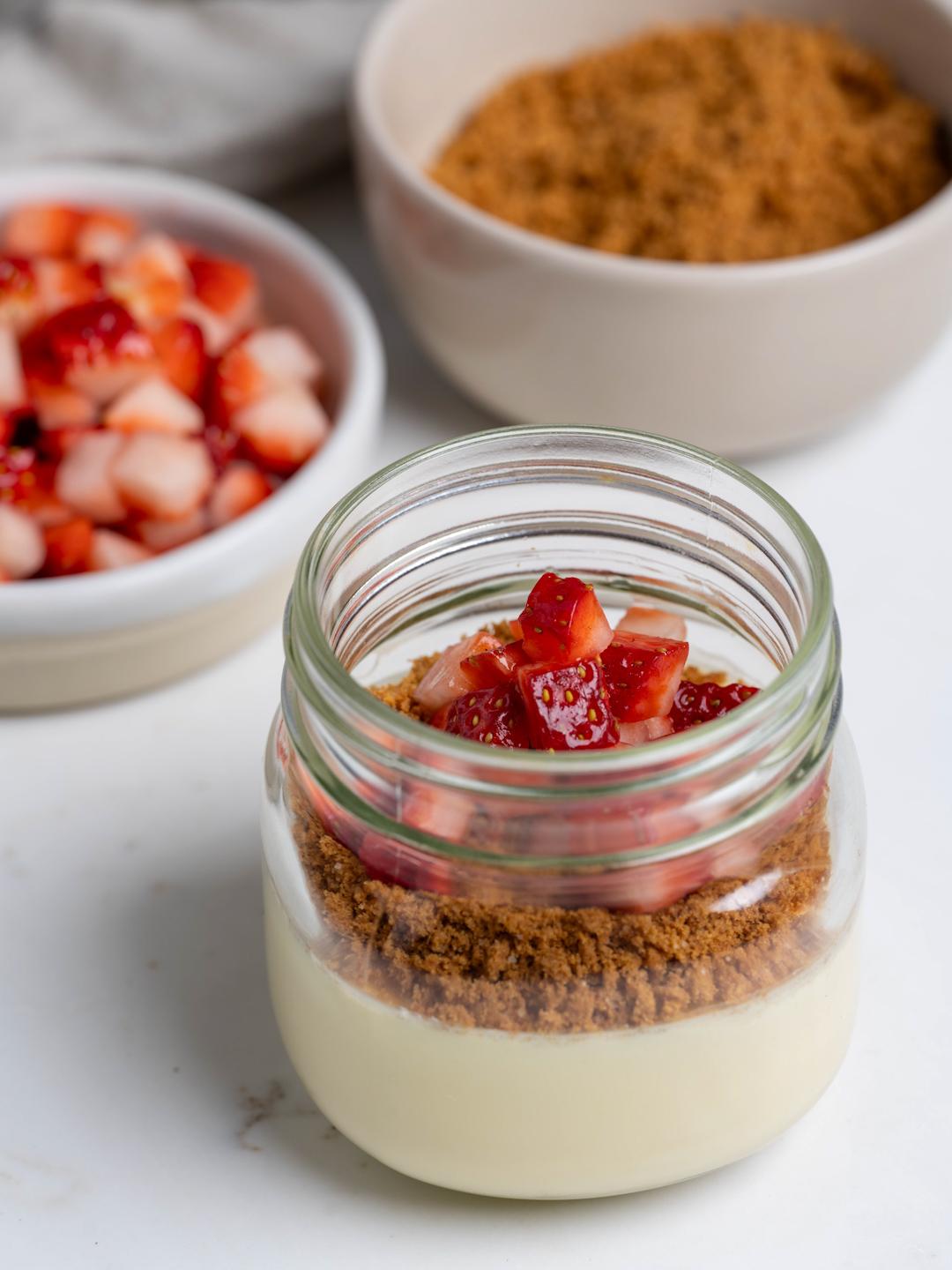 Orange Blossom and Strawberry Cheesecakes 