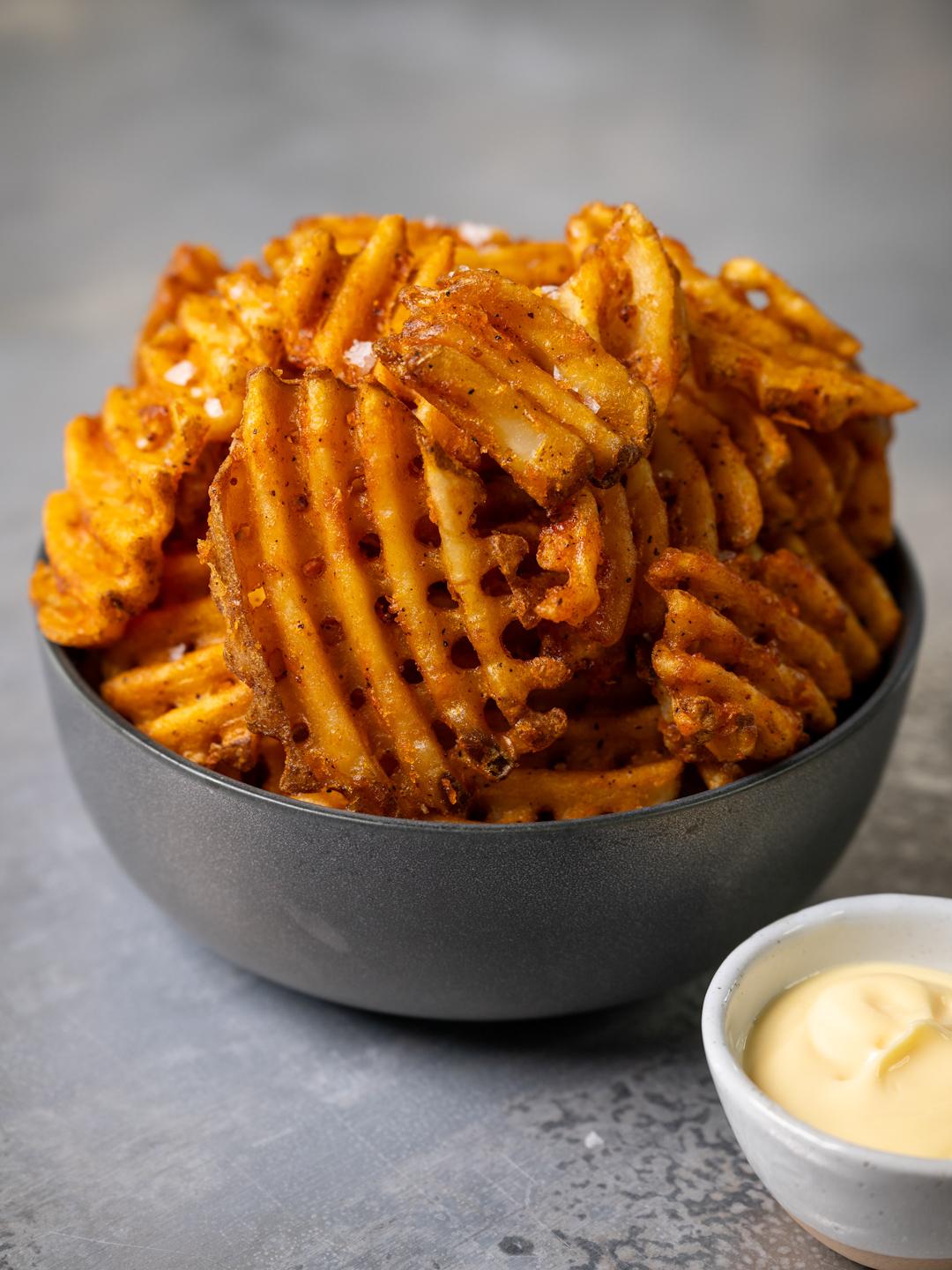Air-Fried from Frozen Seasoned Waffle Fries