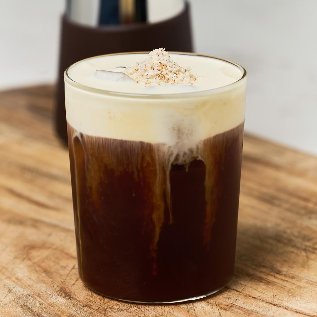 Iced White Chocolate and Hazelnut Cold Brew