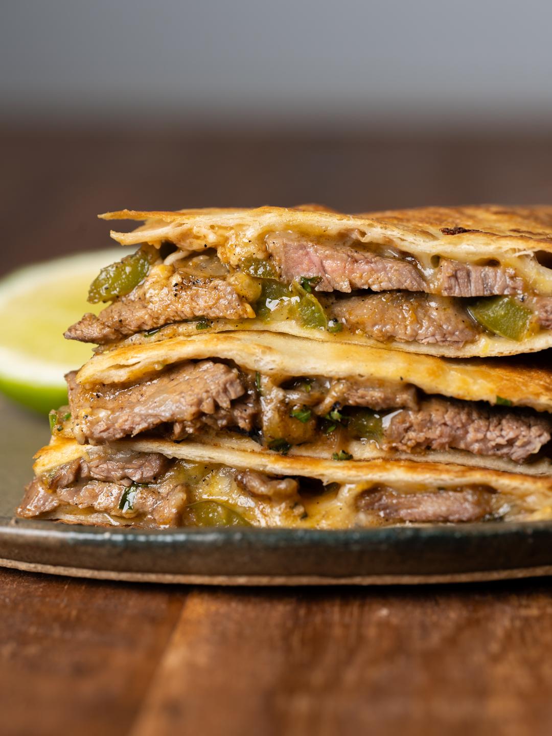 Air-Fried Steak and Bell Pepper Quesadillas