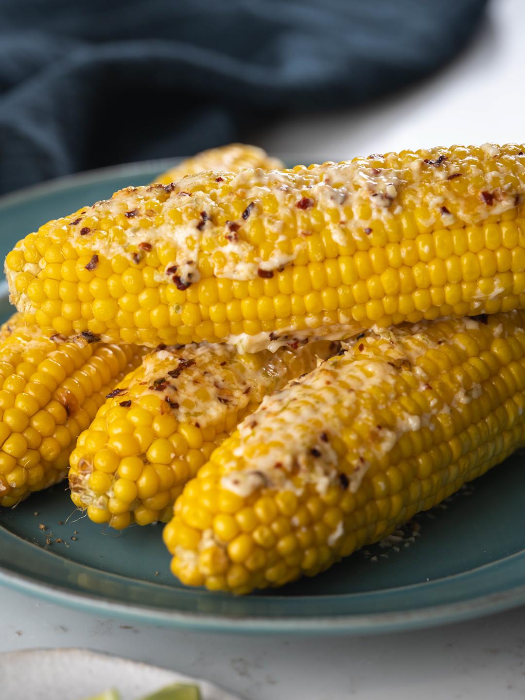 Air-Fried Corn on the Cob with Lime and Chili