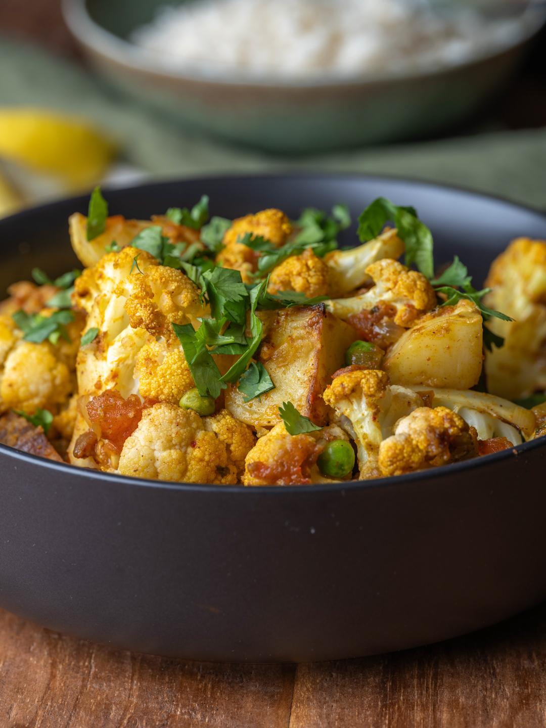 Sheet Pan Curried Cauliflower and Potatoes (Aloo Gobi)