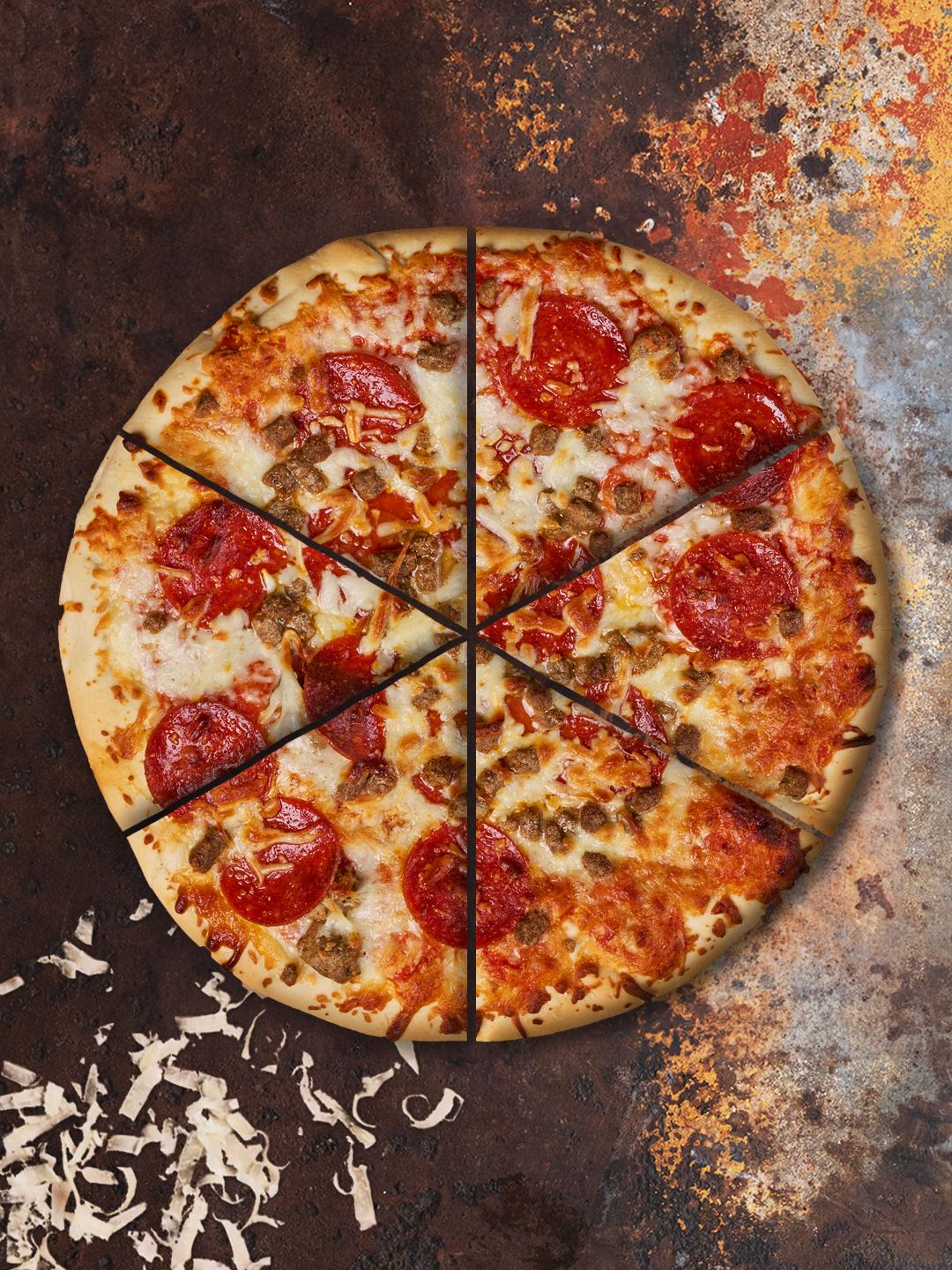 Air-Fried from Frozen Stuffed Crust Three Meat Pizza 