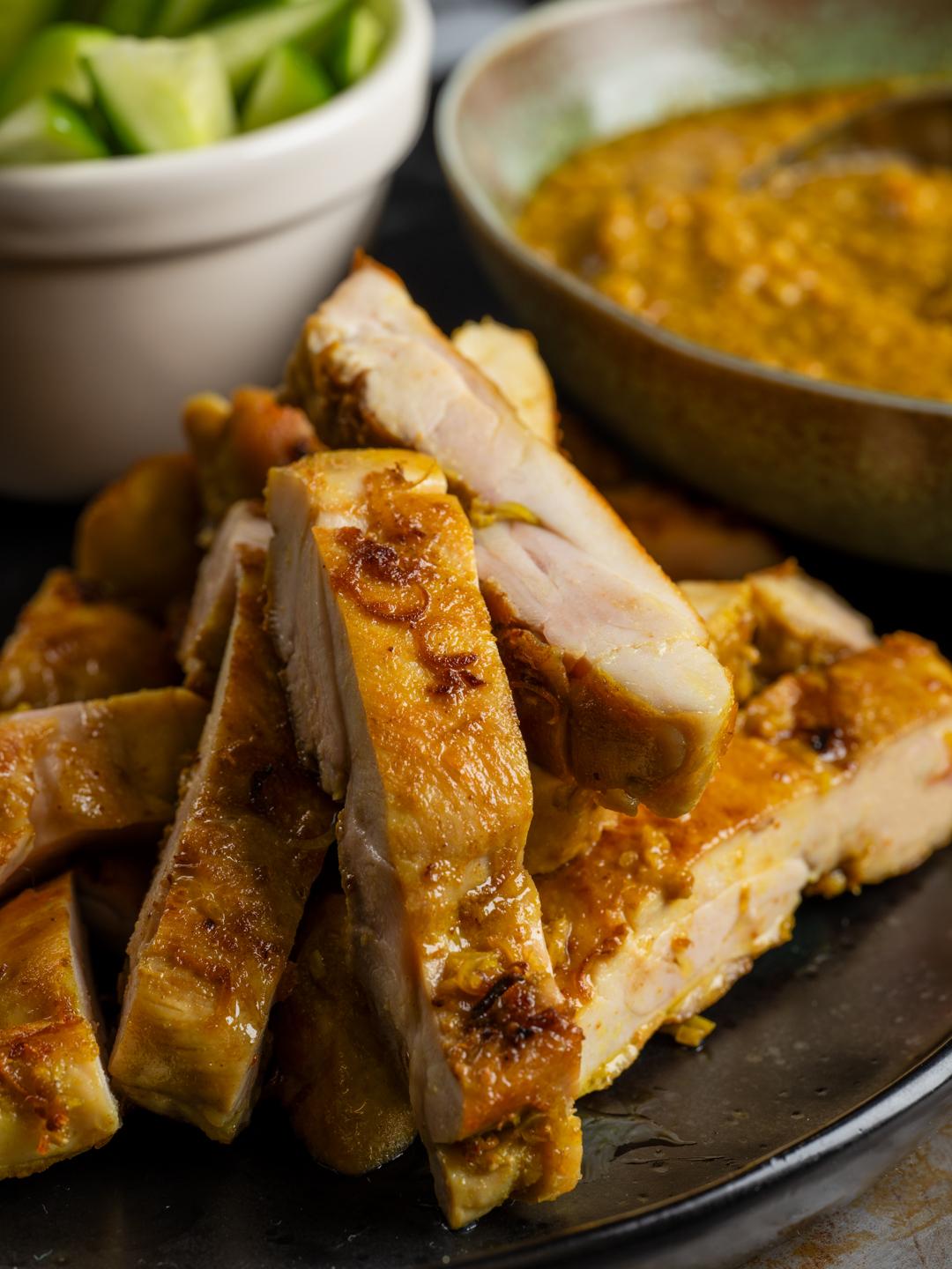 Chicken Thighs with Satay Sauce