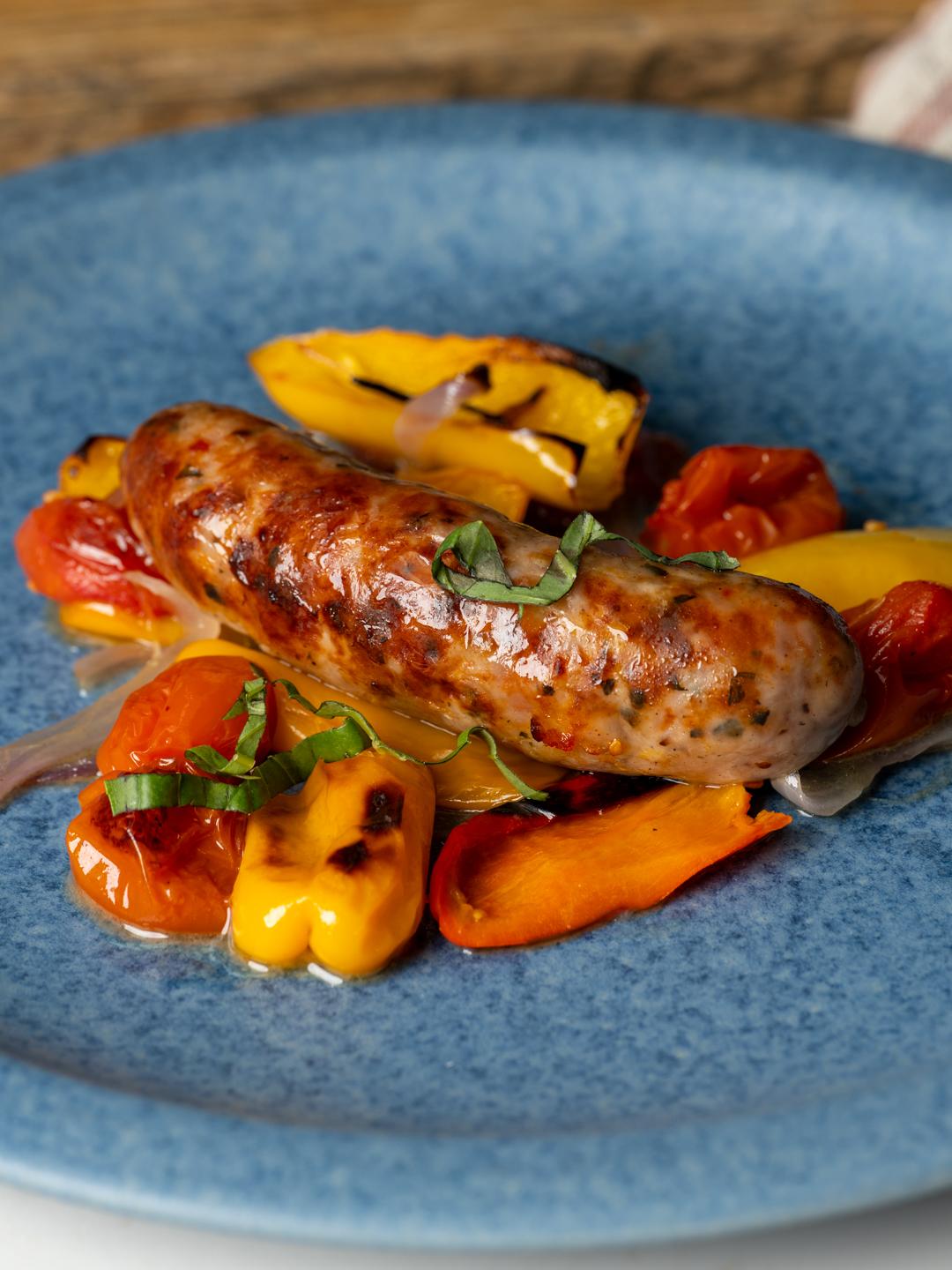Sheet Pan Sausages and Bell Peppers 