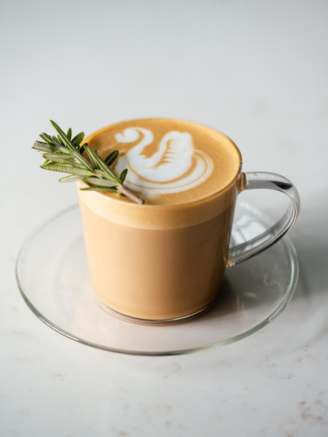 Smoked Rosemary and Ginger Latte