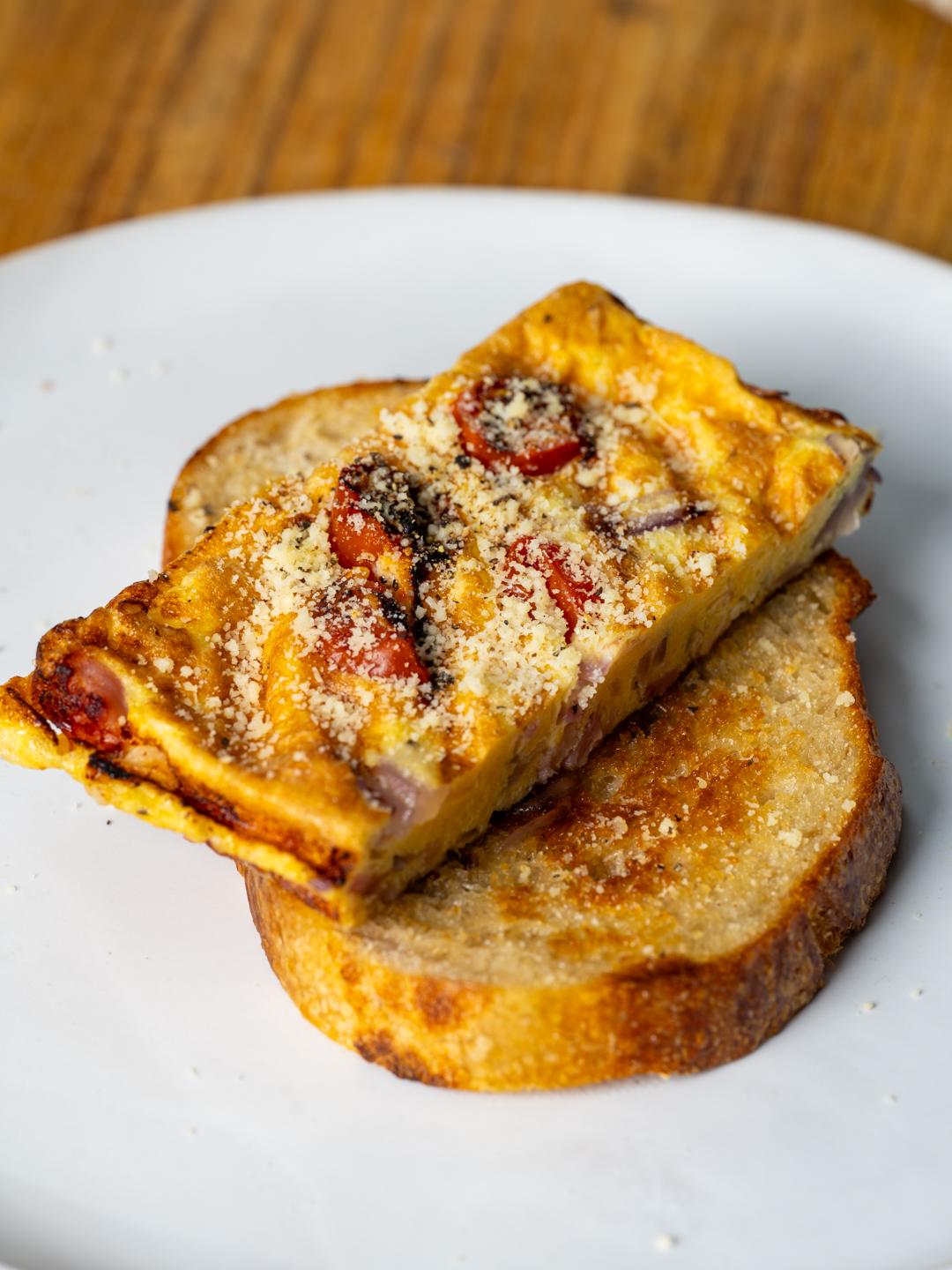 Bacon and Tomato Press Frittata 