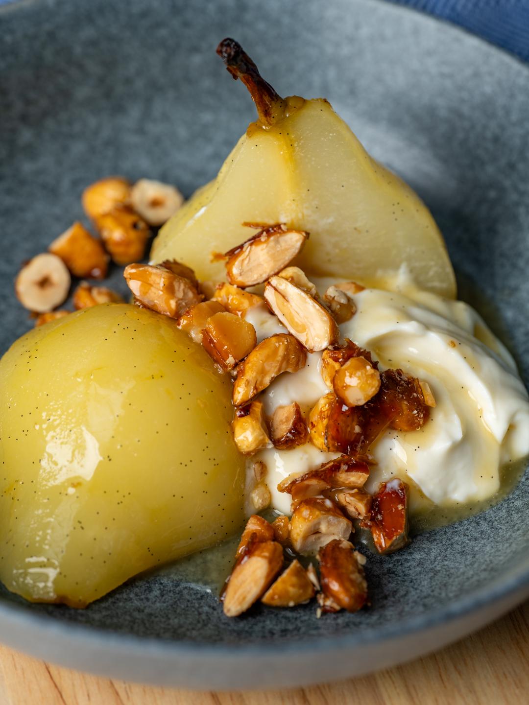 Pear en Papillote with Honey, Nuts and Ricotta 