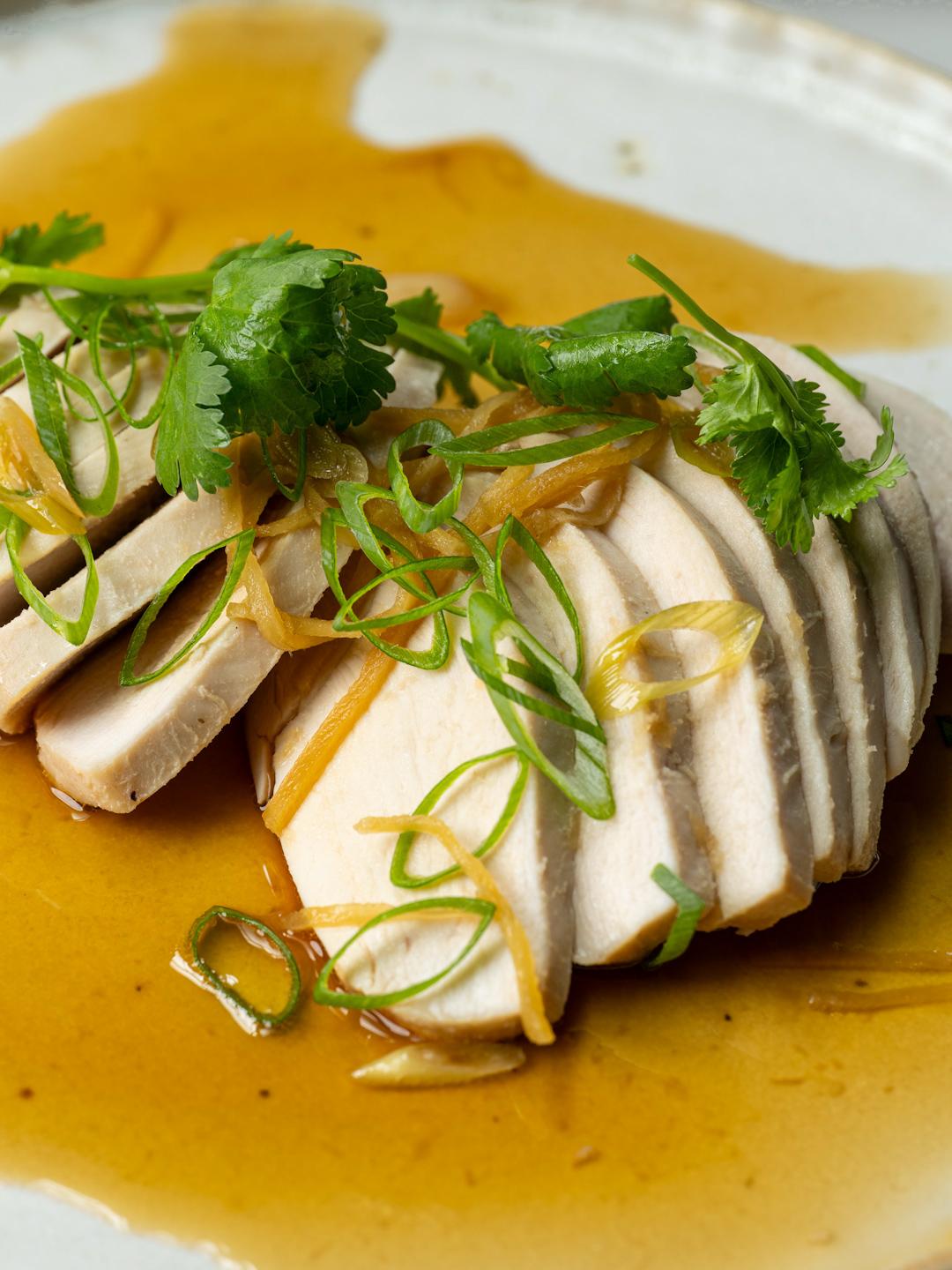 Chicken Breast with Ginger and Scallions en Papillote