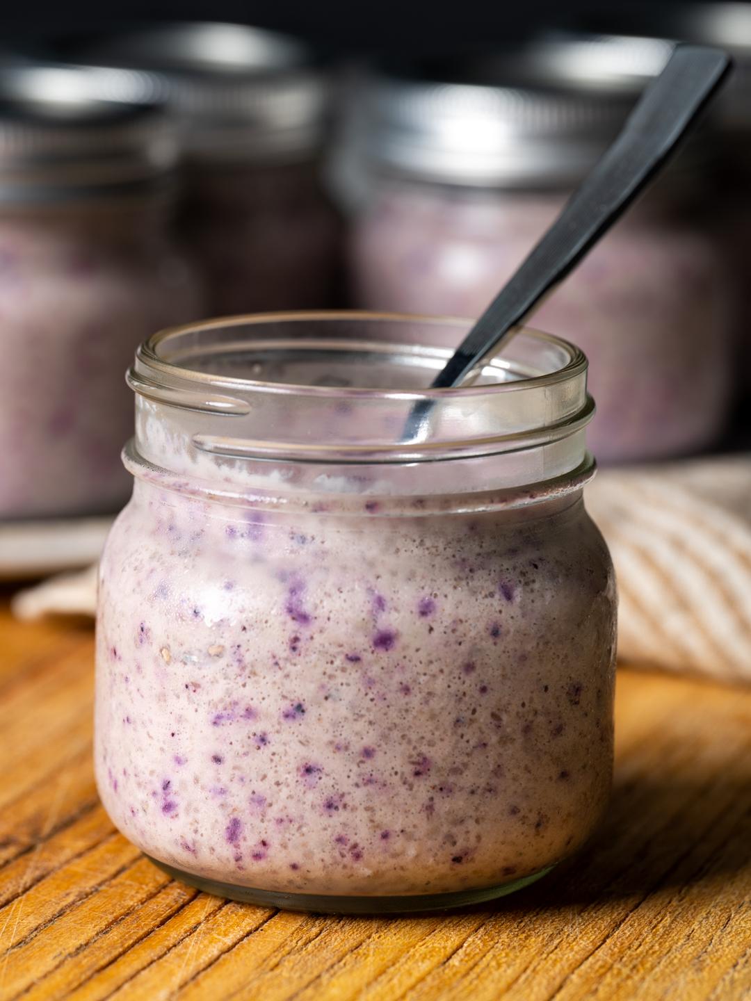 Blueberry Chia Seed Protein Pudding